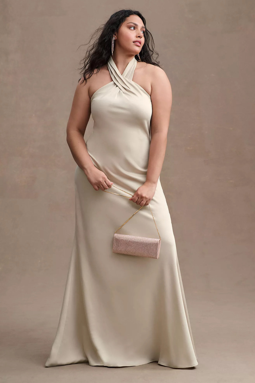 BHLDN Anthropologie Ruby Twist Gown in Champagne 12 NEW